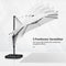 PURPLE LEAF LED Economical 10ft Patio Umbrellas Outdoor Umbrella with Lights