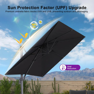 best patio umbrellas for uva and uvb protection PURPLE LEAF Eco-friendly Affordable Patio Umbrella UV Resistant Sustainable Yard Umbrellas