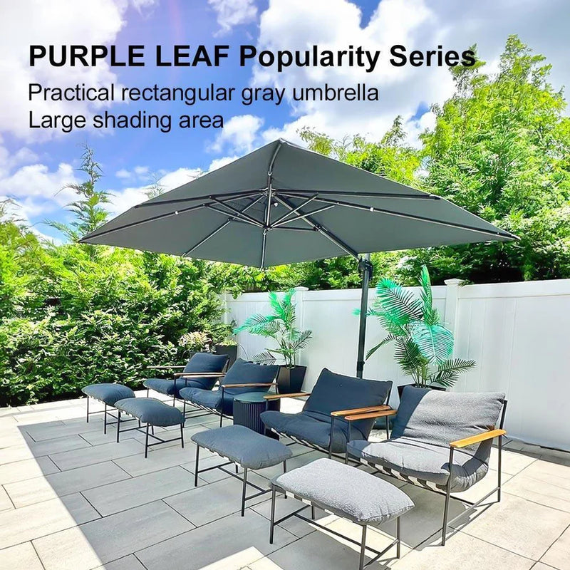 PURPLE LEAF Square Offset Cantilever Umbrella