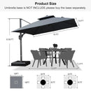 PURPLE LEAF Double Top Square Outdoor Standing Umbrella