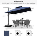 PURPLE LEAF Double Top Square Outdoor Standing Umbrella