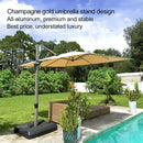 PURPLE LEAF Deluxe Aluminum Outdoor Patio Umbrella Square Cantilever Umbrellas