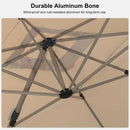 PURPLE LEAF Hailar Deluxe Aluminum Patio Umbrella with Base, Square and Rectangular Umbrella