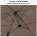 PURPLE LEAF Hailar Deluxe Aluminum Patio Umbrella with Base, Square and Rectangular Umbrella