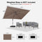 PURPLE LEAF Deluxe Aluminum Outdoor Patio Umbrella Square Cantilever Umbrellas