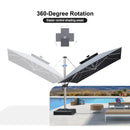 PURPLE LEAF Rectangular Cantilever Umbrella with Base, Outdoor Umbrellas with Lights