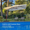 PURPLE LEAF Double Top Square Aluminum Umbrellas in Wood Color