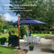 PURPLE LEAF Double Top Square Aluminum Umbrellas in Wood Color