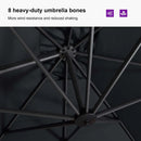 PURPLE LEAF Affordable Patio Umbrella with Base, Square and Rectangular Outdoor Umbrella