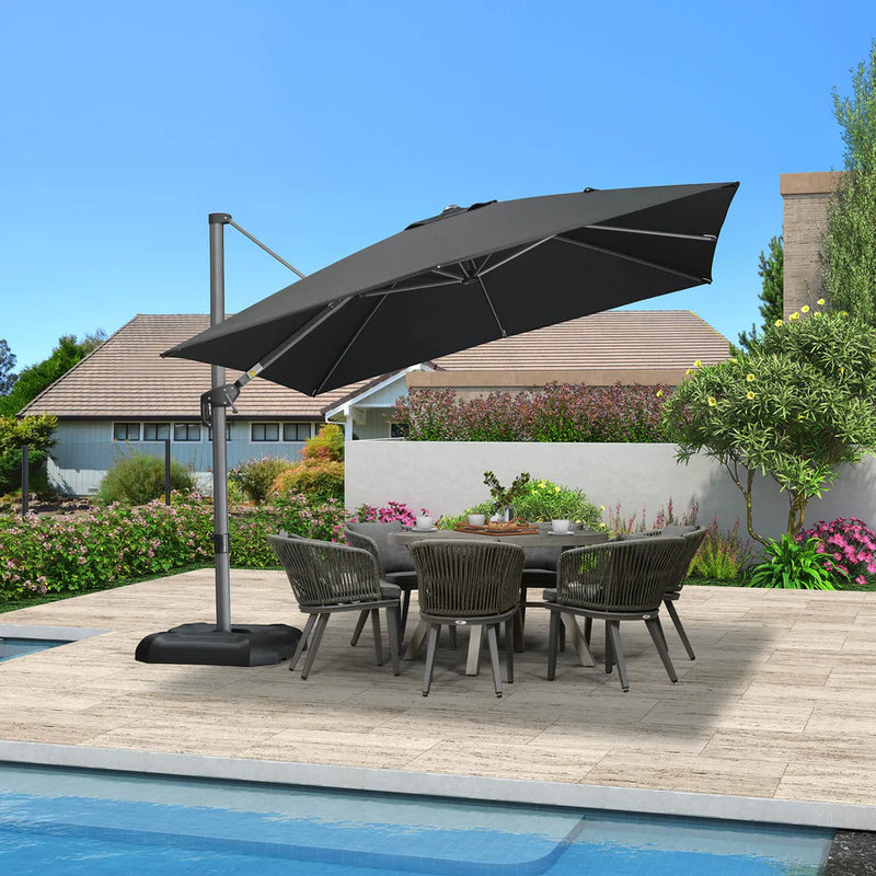 PURPLE LEAF Square Offset Cantilever Umbrella