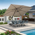 PURPLE LEAF Patio Outdoor Large Umbrella Square and Rectangular Cantilever Yard Sun Umbrellas