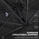 PURPLE LEAF Square Offset Cantilever Umbrella