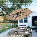 PURPLE LEAF Affordable Outdoor Umbrella with Base, Round Cantilever Umbrella for Garden