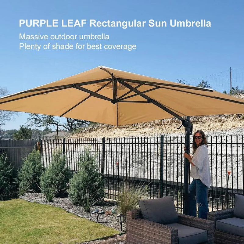 PURPLE LEAF Square Offset Cantilever Umbrella