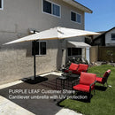 PURPLE LEAF Square Offset Cantilever Umbrella