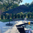 PURPLE LEAF Affordable Patio Umbrella with Base, Square and Rectangular Outdoor Umbrella