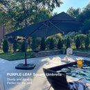 PURPLE LEAF Square Offset Cantilever Umbrella