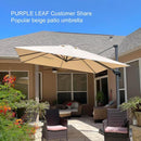 PURPLE LEAF Square Offset Cantilever Umbrella