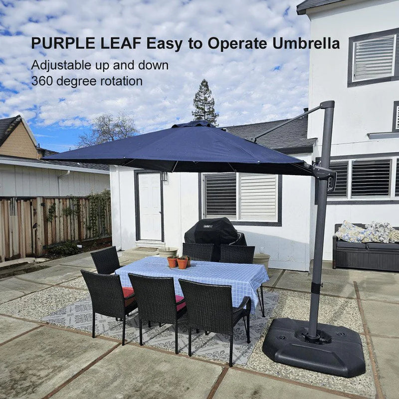 PURPLE LEAF Square Offset Cantilever Umbrella