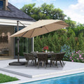 PURPLE LEAF Patio Outdoor Large Umbrella Square and Rectangular Cantilever Yard Sun Umbrellas