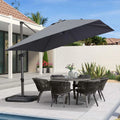 PURPLE LEAF Patio Outdoor Large Umbrella Square and Rectangular Cantilever Yard Sun Umbrellas