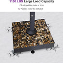 PURPLE LEAF Patio Umbrella Base with Wheels 1100Lbs ZY04BSWK-500