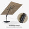 PURPLE LEAF LED Economical 10ft Patio Umbrellas Outdoor Umbrella with Lights