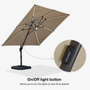 PURPLE LEAF LED Economical 10ft Patio Umbrellas Outdoor Umbrella with Lights