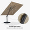 PURPLE LEAF LED Economical 10ft Patio Umbrellas Outdoor Umbrella with Lights