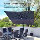 PURPLE LEAF LED Economical 10ft Patio Umbrellas Outdoor Umbrella with Lights