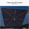 PURPLE LEAF LED Economical 10ft Patio Umbrellas Outdoor Umbrella with Lights