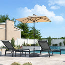 PURPLE LEAF Porch Table Umbrella with Crank and Tilt, Market Patio Umbrella