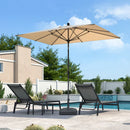 PURPLE LEAF Porch Table Umbrella with Crank and Tilt, Market Patio Umbrella