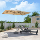 PURPLE LEAF Porch Table Umbrella with Crank and Tilt, Market Patio Umbrella