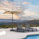 PURPLE LEAF Porch Table Umbrella with Crank and Tilt, Market Patio Umbrella