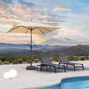 PURPLE LEAF Porch Table Umbrella with Crank and Tilt, Market Patio Umbrella