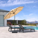 PURPLE LEAF Porch Table Umbrella with Crank and Tilt, Market Patio Umbrella