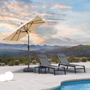 PURPLE LEAF Porch Table Umbrella with Crank and Tilt, Market Patio Umbrella