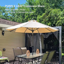 PURPLE LEAF Porch Table Umbrella with Crank and Tilt, Market Patio Umbrella