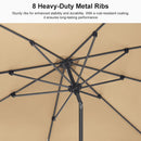 PURPLE LEAF Porch Table Umbrella with Crank and Tilt, Market Patio Umbrella