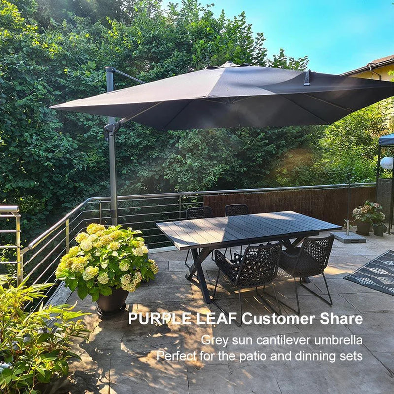 PURPLE LEAF Square Offset Cantilever Umbrella