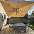 PURPLE LEAF Double Top Rectangle Outdoor LED Umbrellas