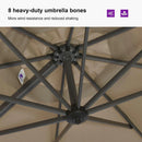 PURPLE LEAF Affordable Outdoor Umbrella with Base, Round Cantilever Umbrella for Garden