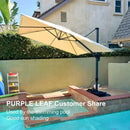 PURPLE LEAF Square Offset Cantilever Umbrella