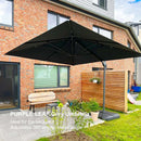 PURPLE LEAF Cantilever Patio Umbrella Gray Pole Outdoor Umbrella with UV Protection
