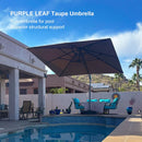 PURPLE LEAF Double Top Square Outdoor Standing Umbrella