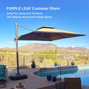 PURPLE LEAF Double Top Square Outdoor Standing Umbrella