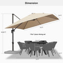 PURPLE LEAF Square Offset Cantilever Umbrella