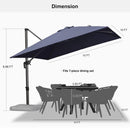 PURPLE LEAF Square Offset Cantilever Umbrella