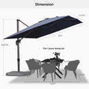 PURPLE LEAF Square Offset Cantilever Umbrella